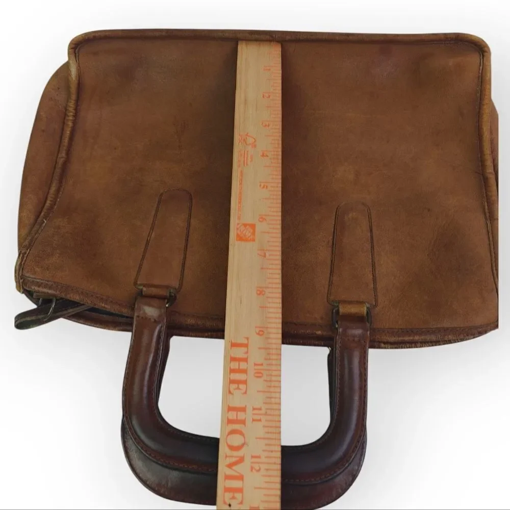 Coach Vitage Genuine Leather Tan Brown Leather Satchel Bag - Picture 6 of 8